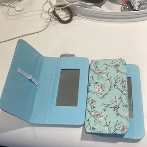 Laura Ashley purse makeup brush holder with mirror